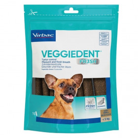 Virbac Veggiedent Fresh - Дентални ламели за кучета до 5 кг